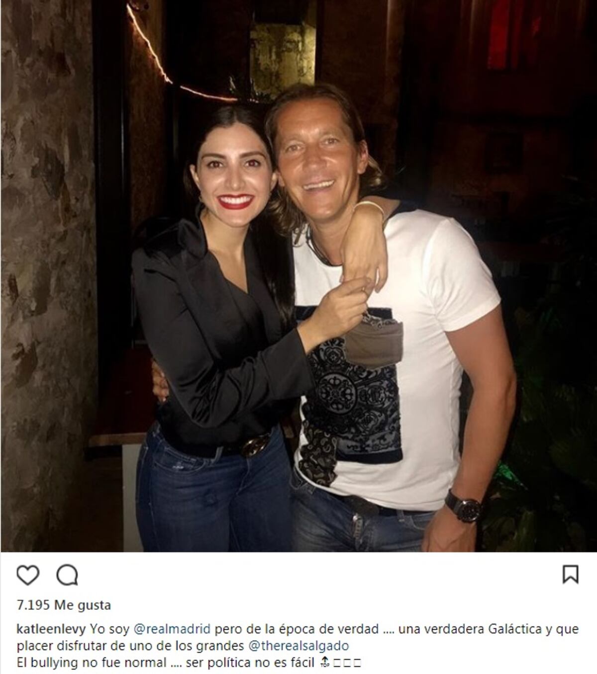 ¡PURA TAQUILLA! Katleen Levy pifea su foto con el 'galáctico' Michel Salgado