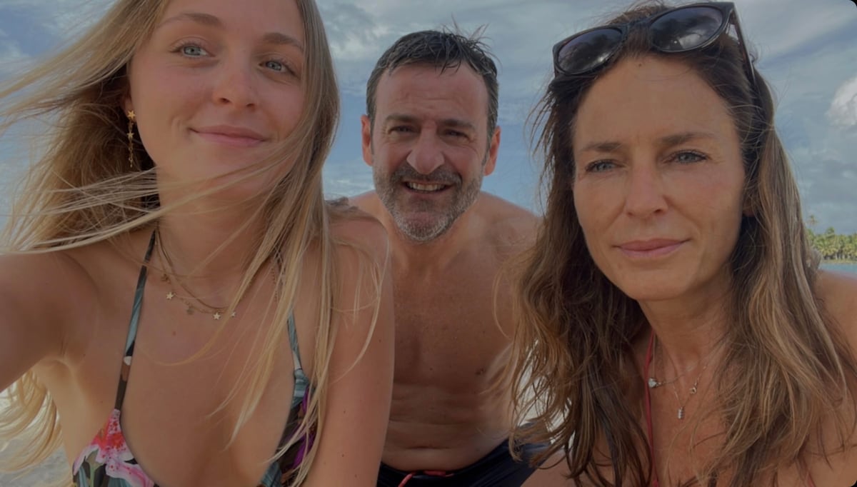El mister en San Blas. Christiansen disfruta con su familia en la playa