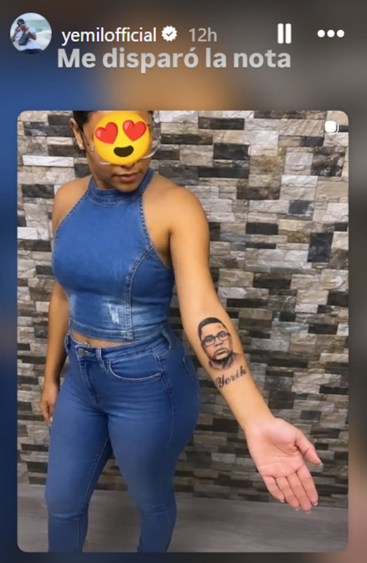 Fan de Yemil se tatúa su rostro y nombre en el brazo: ‘Qué linda’, le respondió el artista