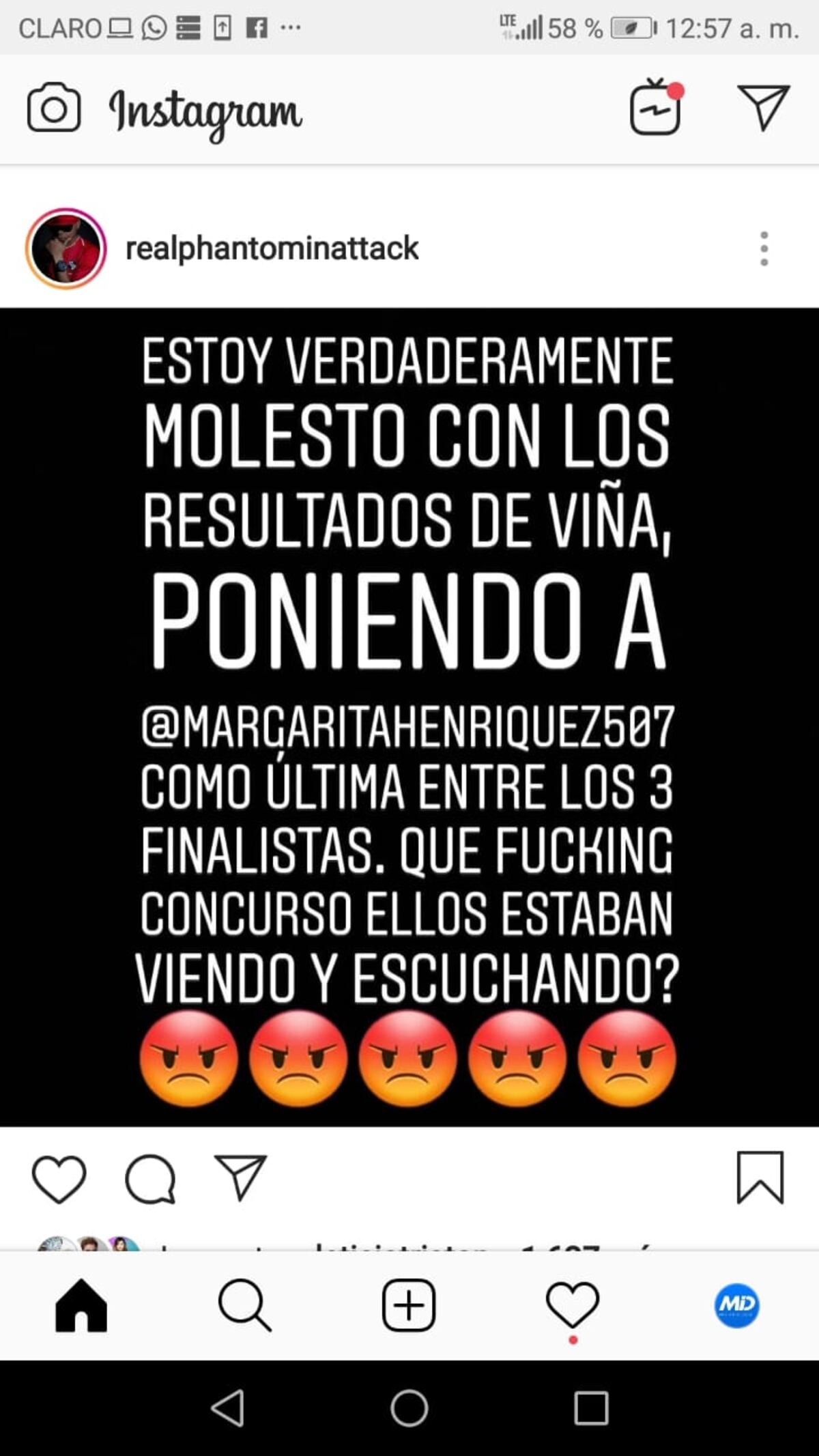 Indignación en redes.Margarita queda de tercera y nadie se explica por qué.Video