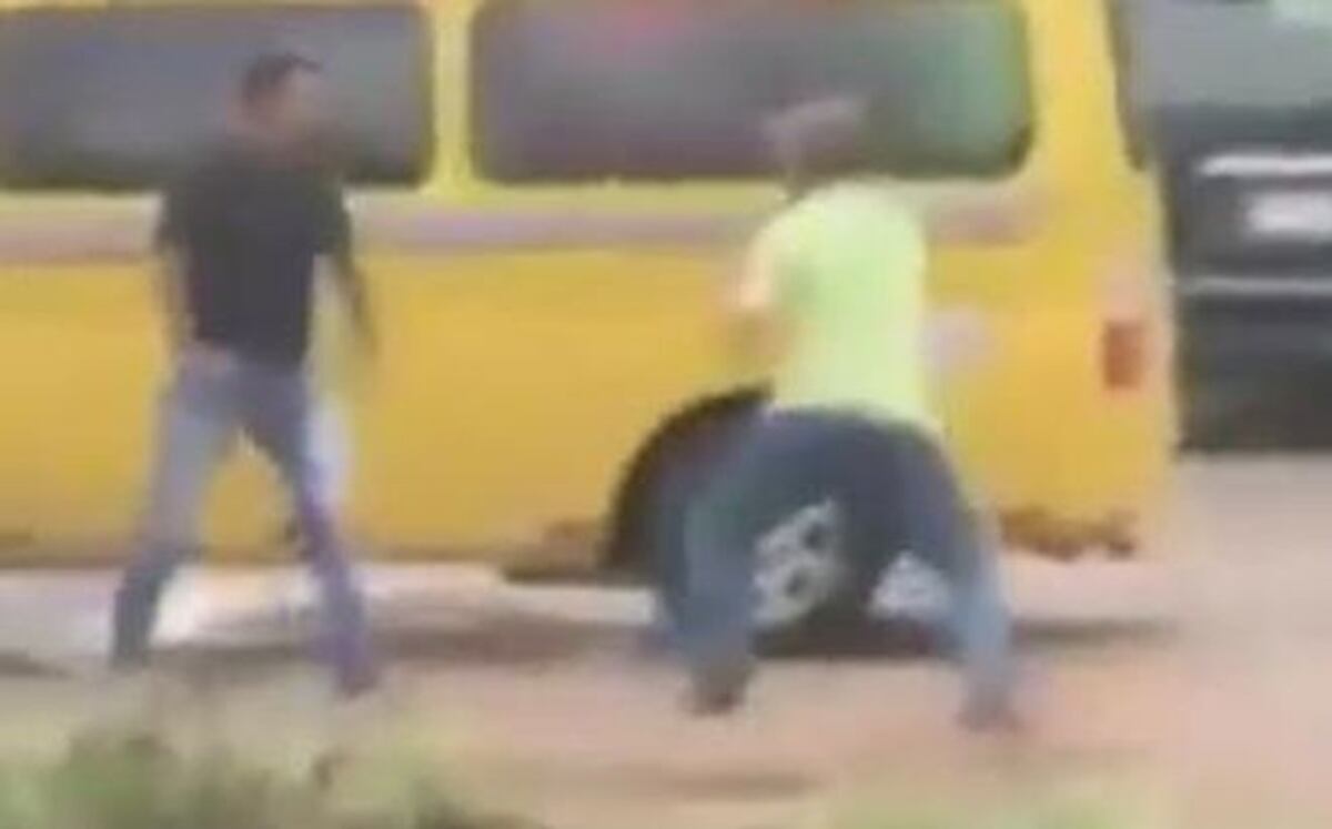 VIDEO| Dos hombres se enfrascan a puño limpio en Colón