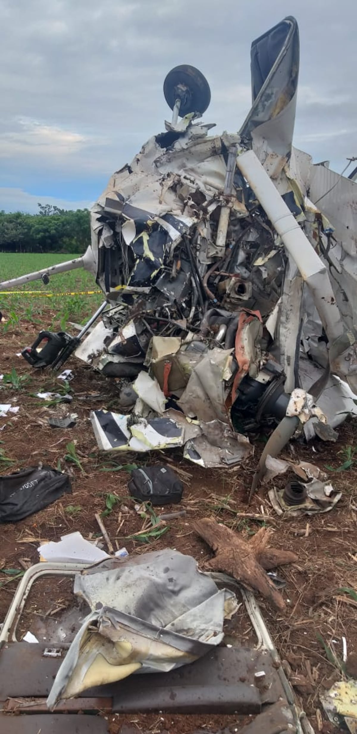 Cae avioneta a tierra en Guararé. Video