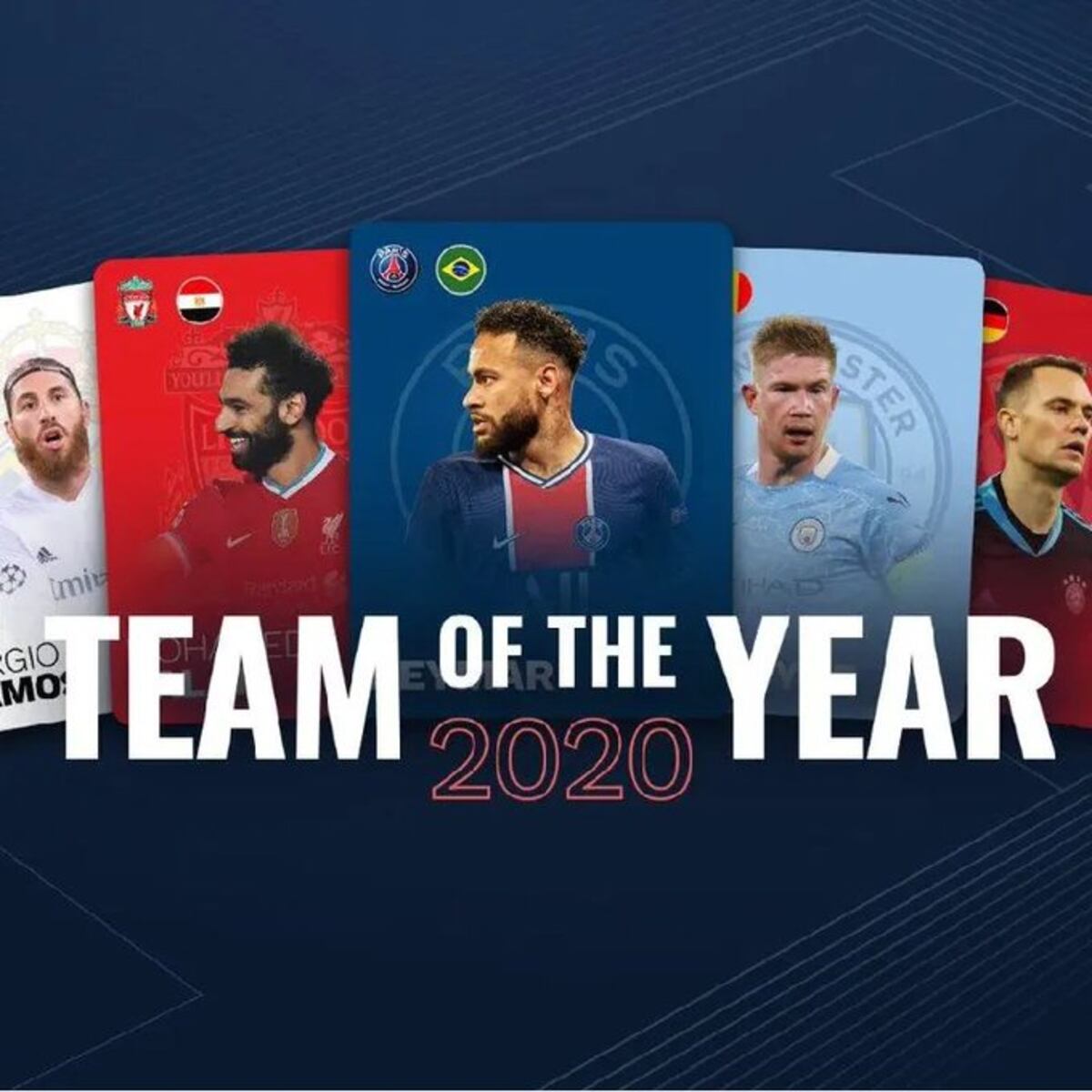 Messi y Ronaldo encabezan 50 finalistas para el XI ideal de la UEFA en el 2020