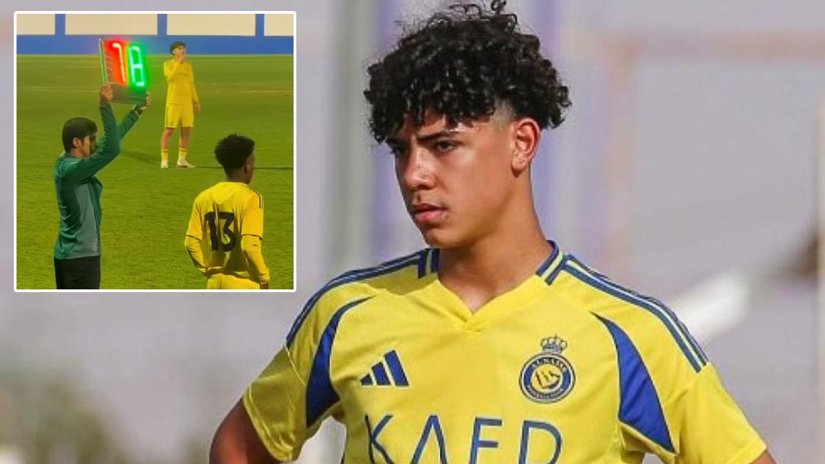 Cristiano Ronaldo Jr. y su berrinche en el derbi juvenil: una lección de temperamento