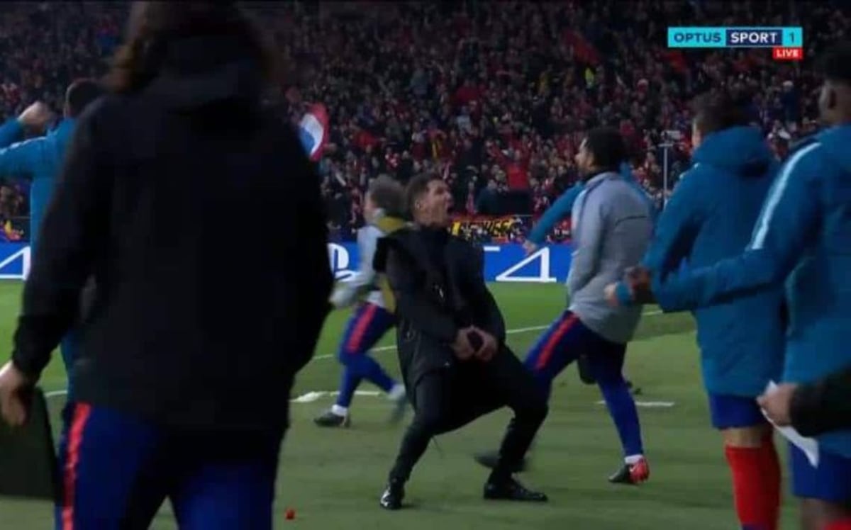 Vulgar celebración del Cholo Simeone es revisada por UEFA