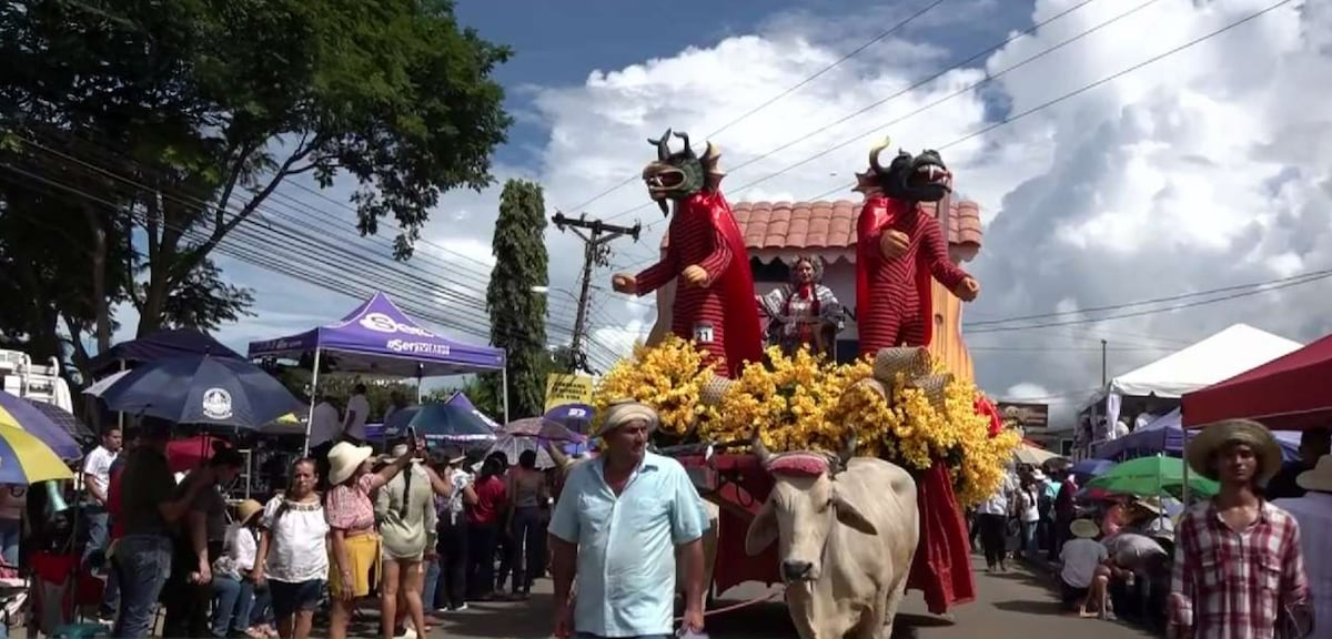 Guararé vibró con el tradicional desfile de carretas en el Festival de la Mejorana