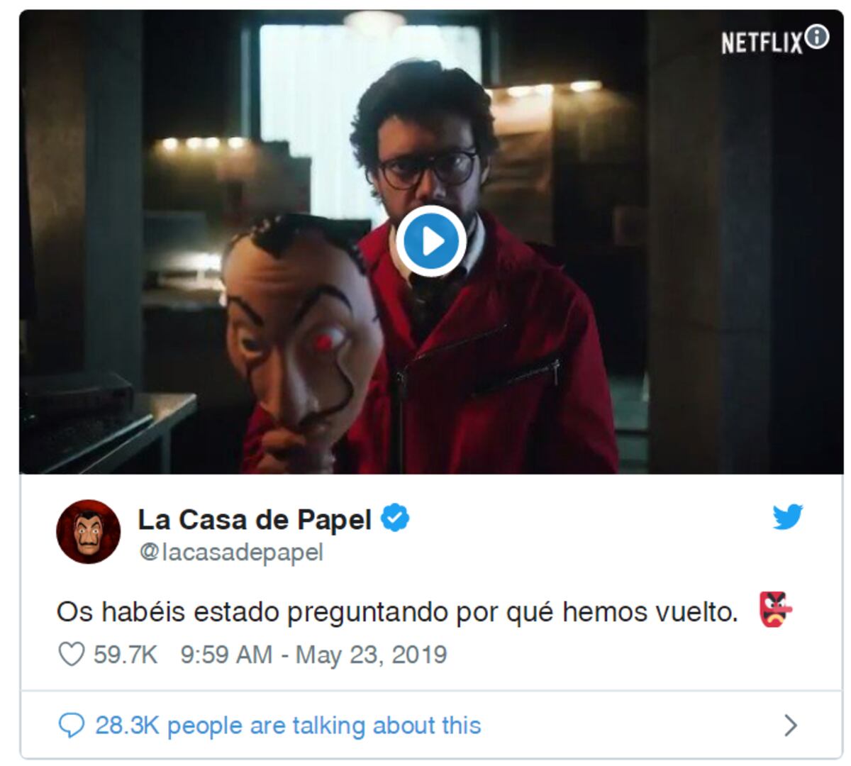 ¡Preparados! Revelan tráiler de la ‘Casa de papel’