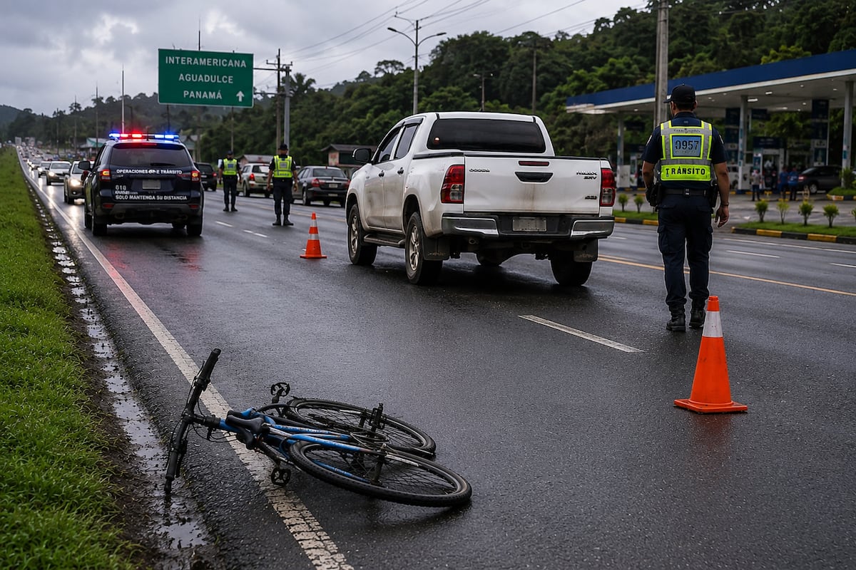 Ciclista conocido como ‘Kabuki’ muere atropellado por un pick-up en Aguadulce