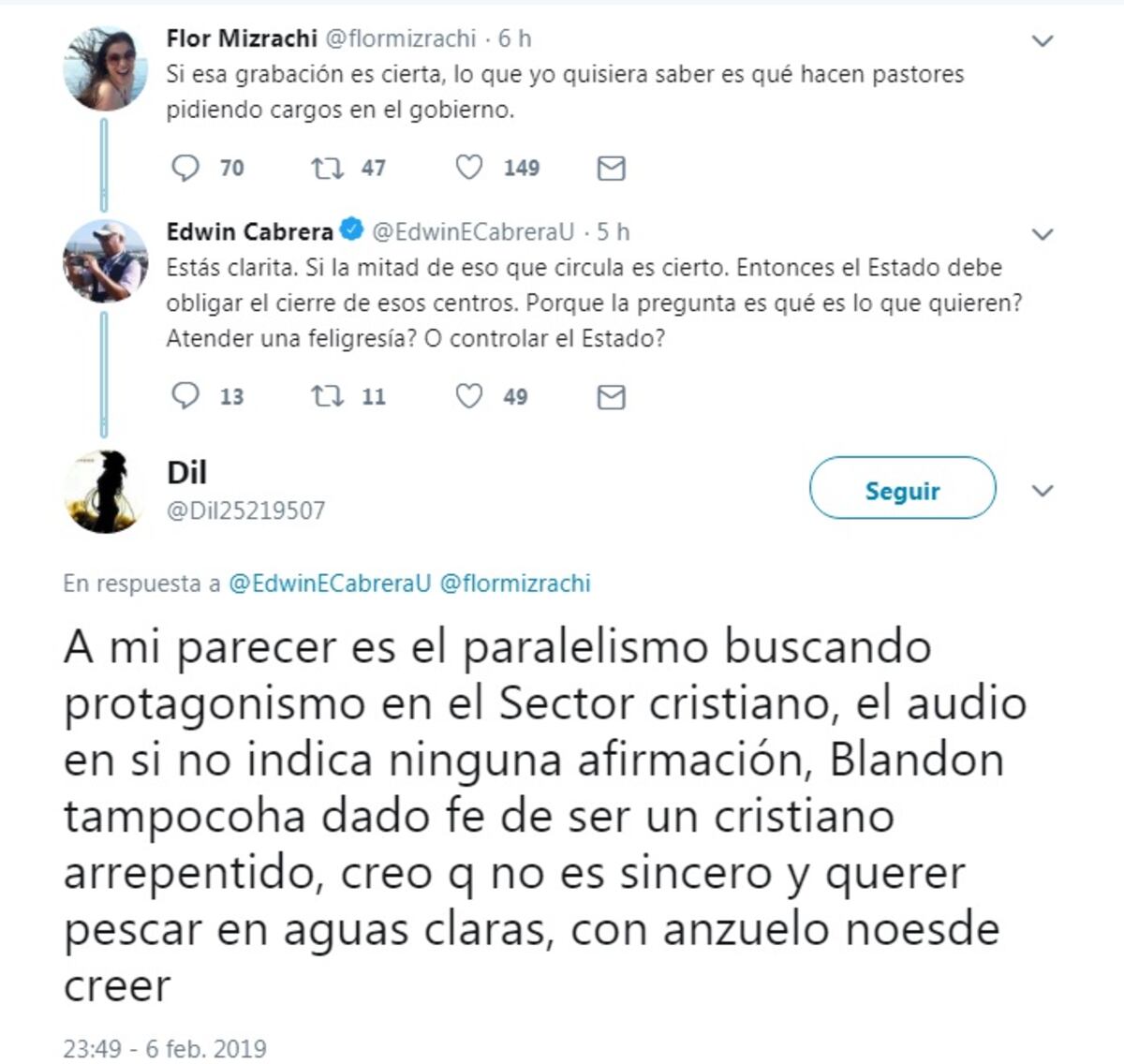 Filtran audio de Pastor Álvarez sobre confesiones de Blandón. Aceptó a Cristo