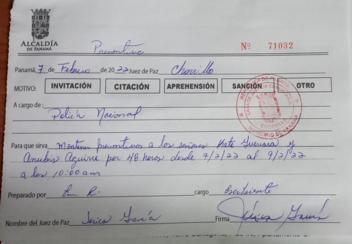 Juez de paz ordena detención preventiva por 48 horas  a la “Emperatriz del Guetto”
