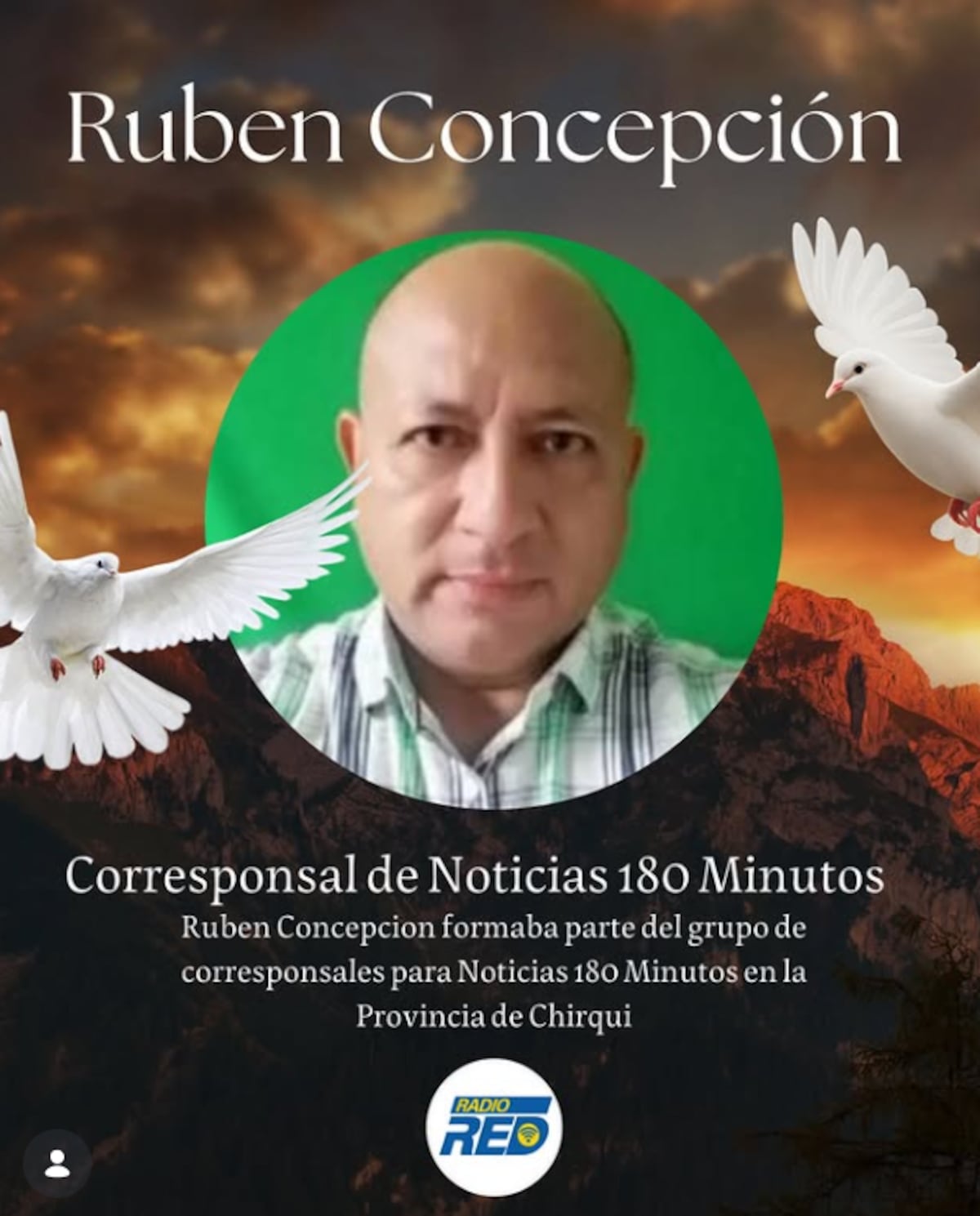 Fallece Rubén Concepción, corresponsal del periodista Álvaro Alvarado en Chiriquí