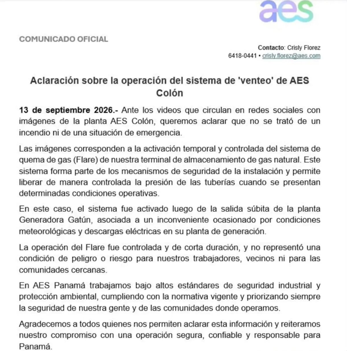 Más de 375 mil clientes quedaron a oscuras y AES aclara qué ocurrió en su planta +VIDEO
