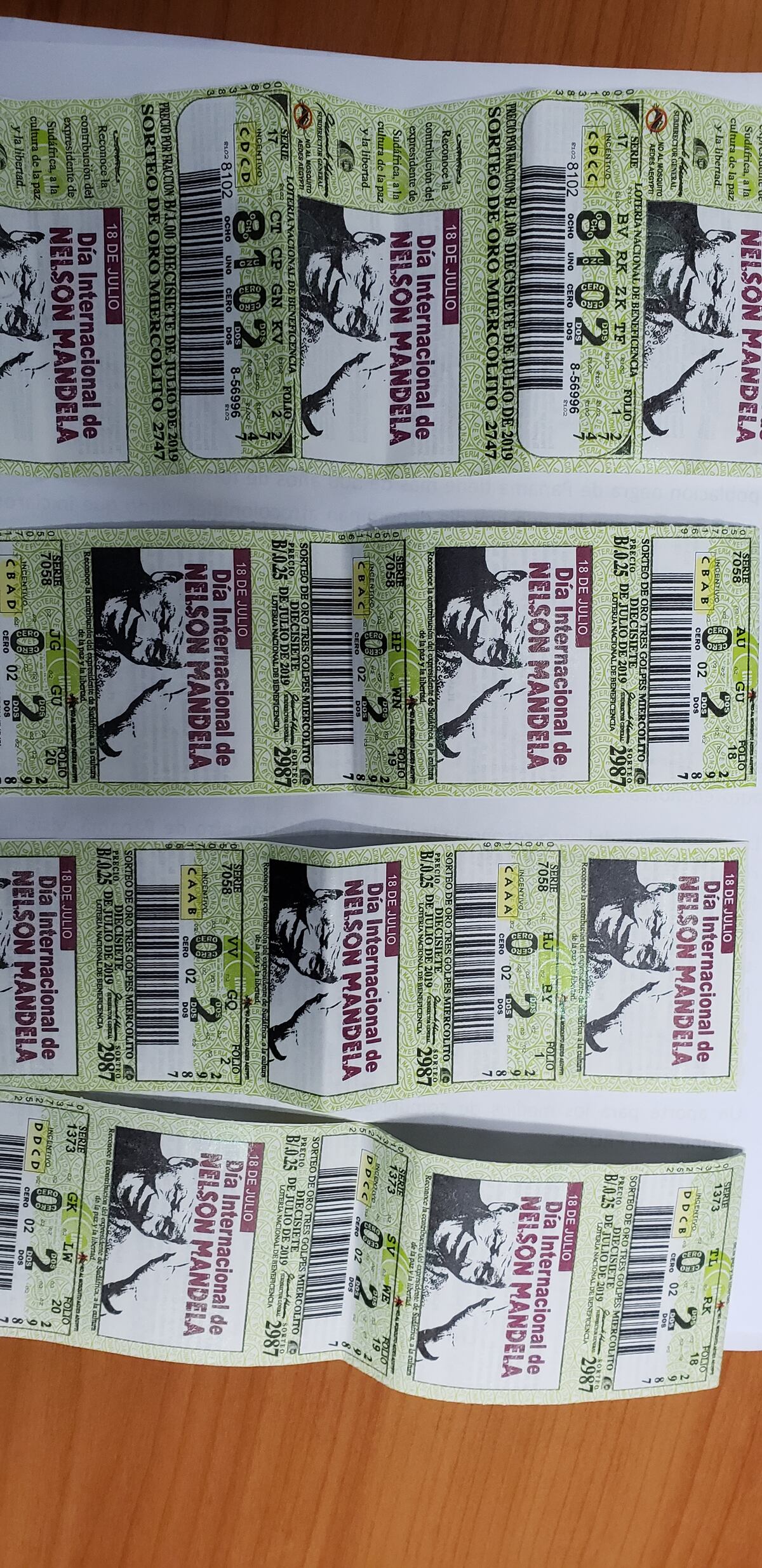 Lotería le rindió hoy homenaje a Nelson Mandela