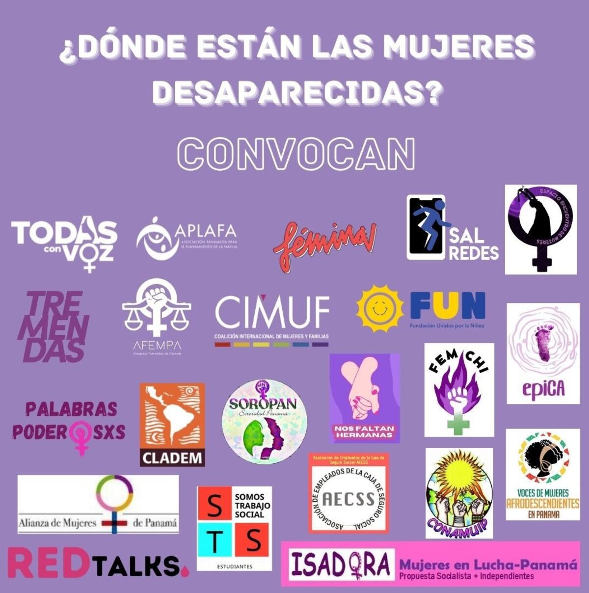 Escalofriante cifra de mujeres desaparecidas. Se organiza protesta en las calles