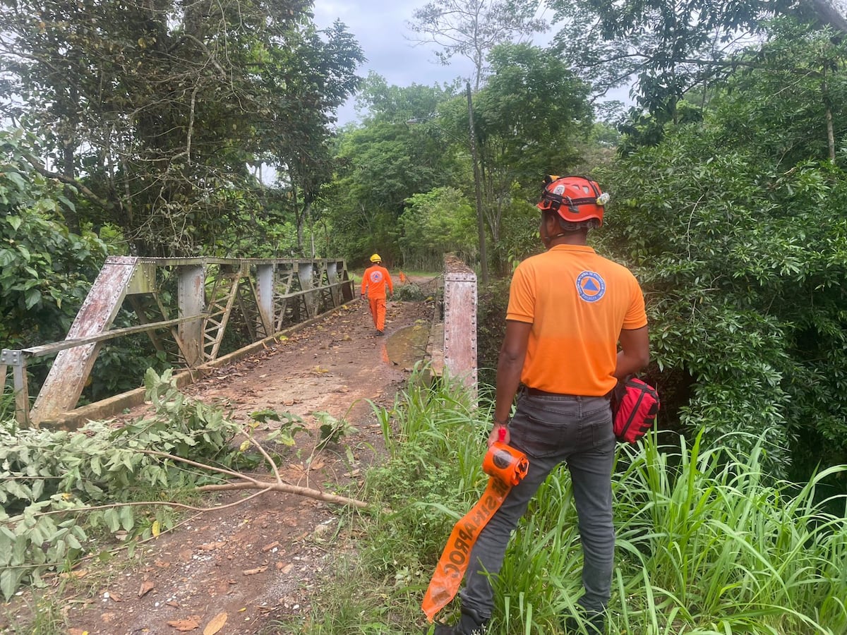 Sinaproc cierra dos puentes en Panamá Oeste por riesgo de colapso tras fuertes lluvias