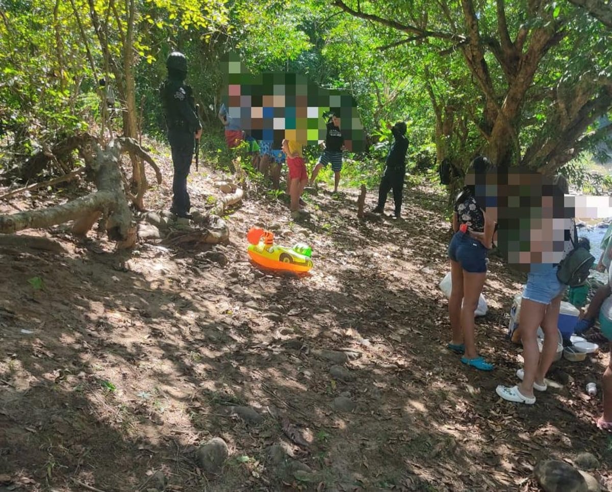 El chapuzón les duró poco. Detienen a 10 personas que estaban en un río en Pacora