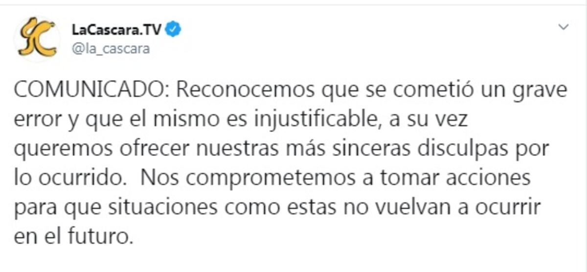 Programa ‘La Cáscara’ admite haber cometido un 'grave error’ en transmisión del Carnaval. Video causa repudio