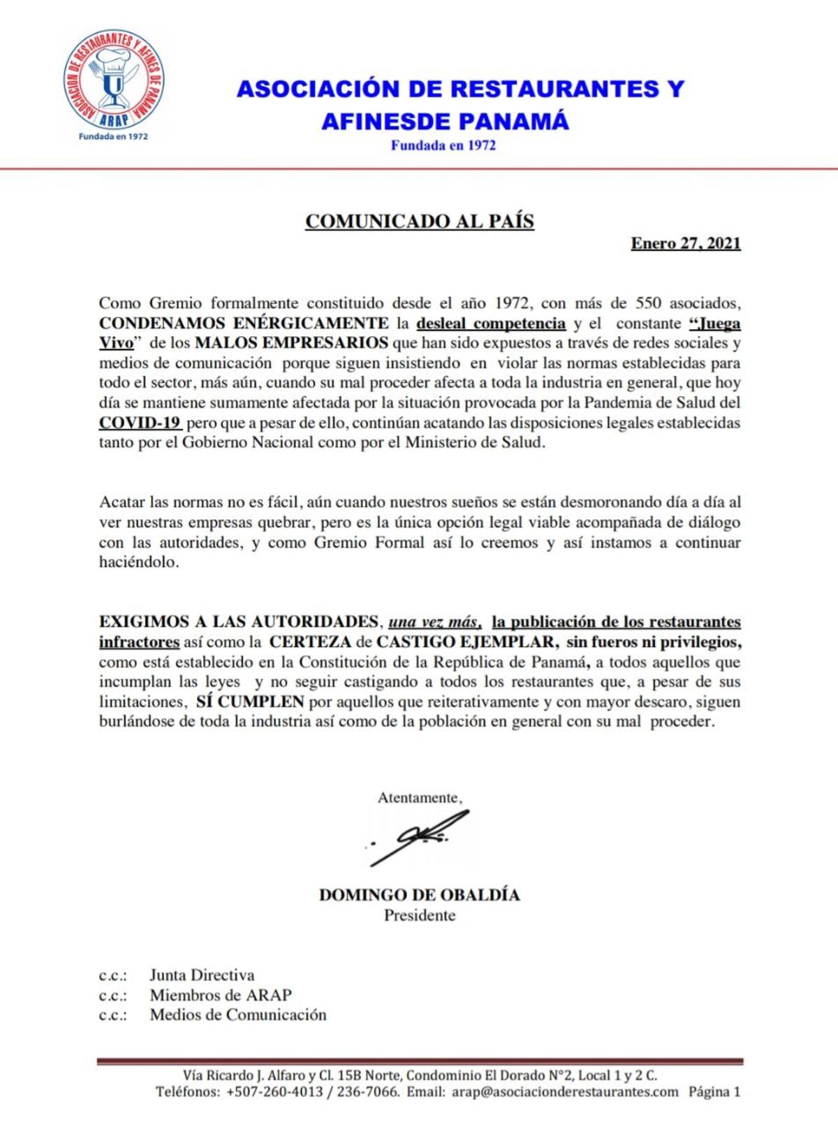 Minsa abre investigación de oficio contra propietarios del restaurante La Fragata