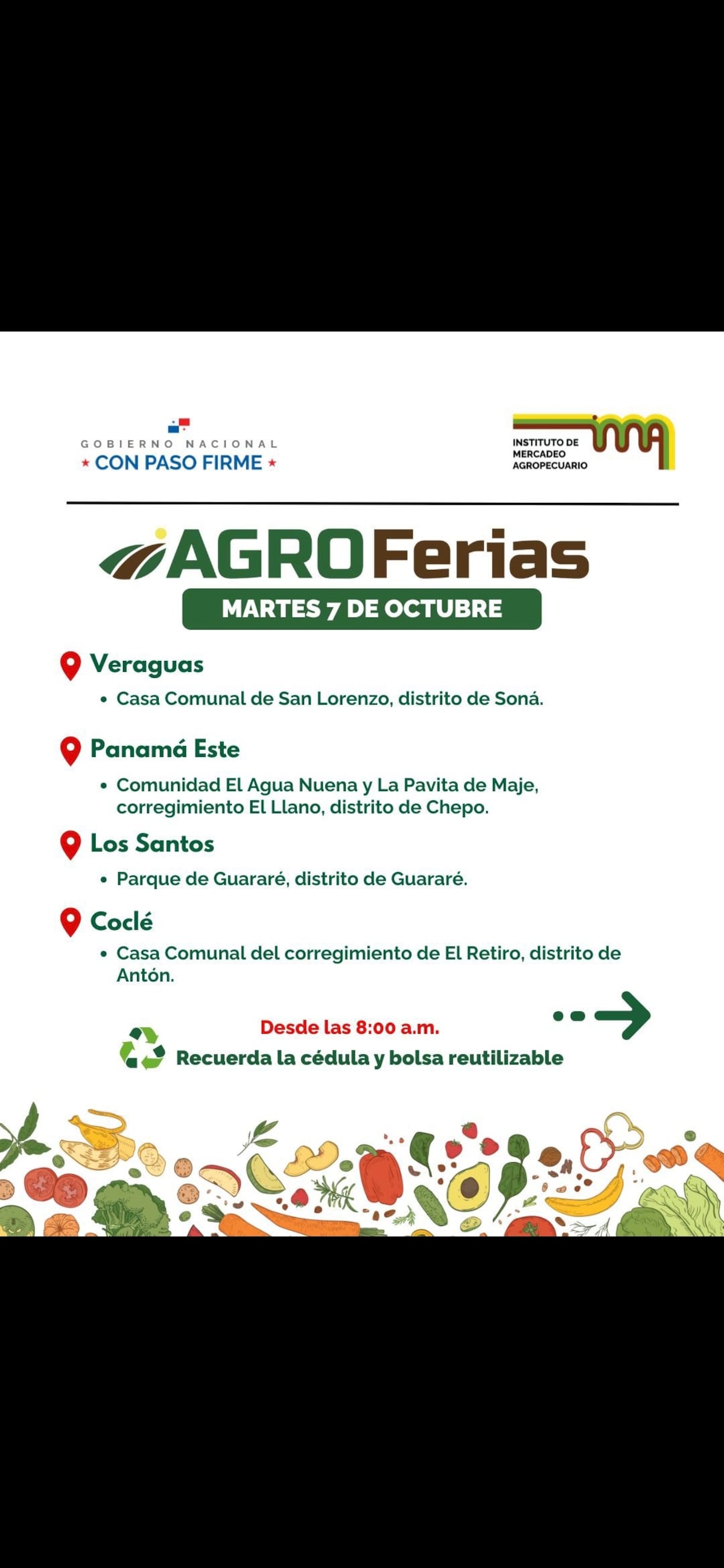 Fechas, lugares y lo que debes llevar. Agroferias del IMA invaden el país esta semana: mira dónde estarán