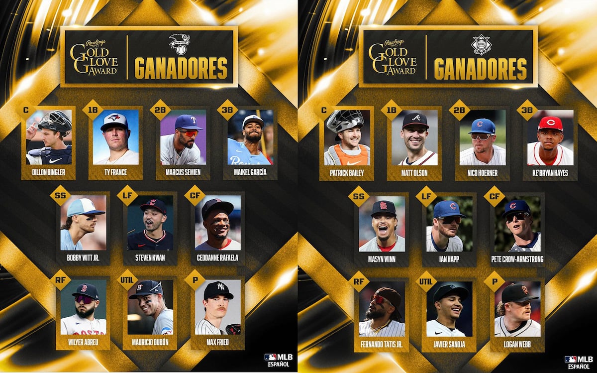 Descubre a los ganadores del Guante de Oro 2025 en ambas ligas de la MLB﻿