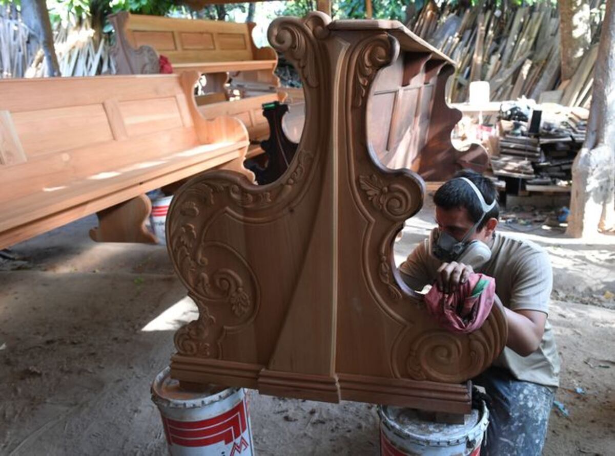 En Chame confeccionan la silla en la que el papa Francisco se sentará