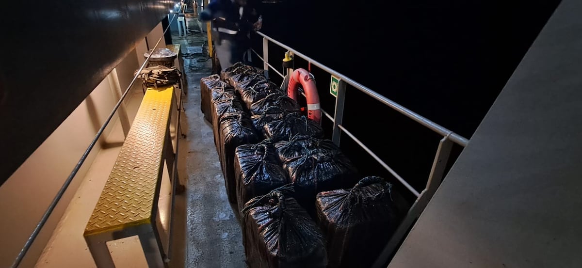 Panamá intercepta cargamento en buque: 900 paquetes de droga que venían de Ecuador  e iban rumbo a Italia