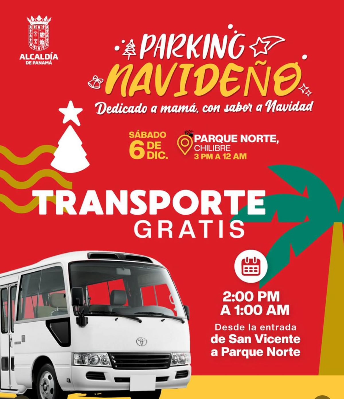 Parking Navideño gratis se toma Chilibre hoy para festejar a las mamás