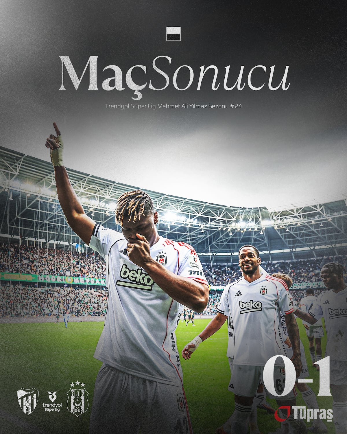 Victoria de Besiktas: Murillo brilla en una lucha táctica ante Kocaelispor