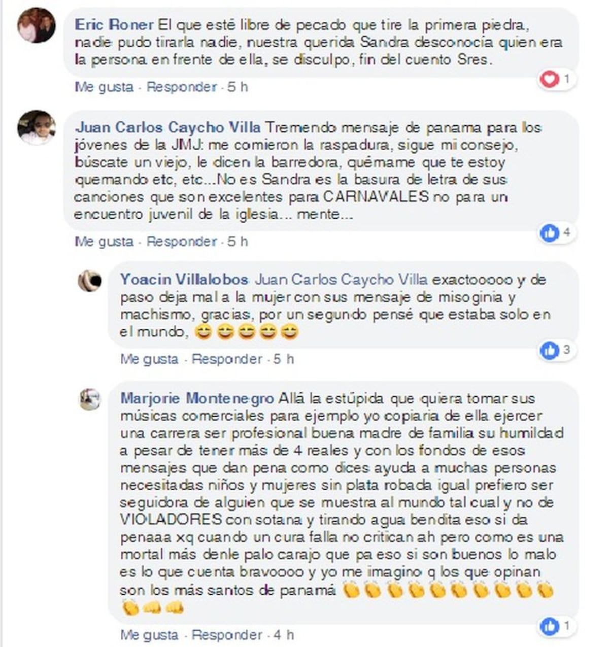 Se formó.Caras salen en defensa de Sandra, mandan a cura a enjuagarse la boca
