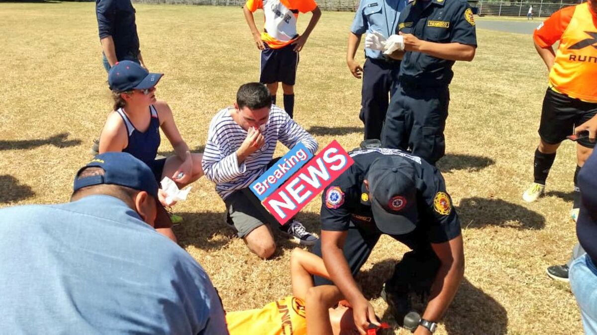 Peregrinos se ven afectados por el calor de Panamá y caen