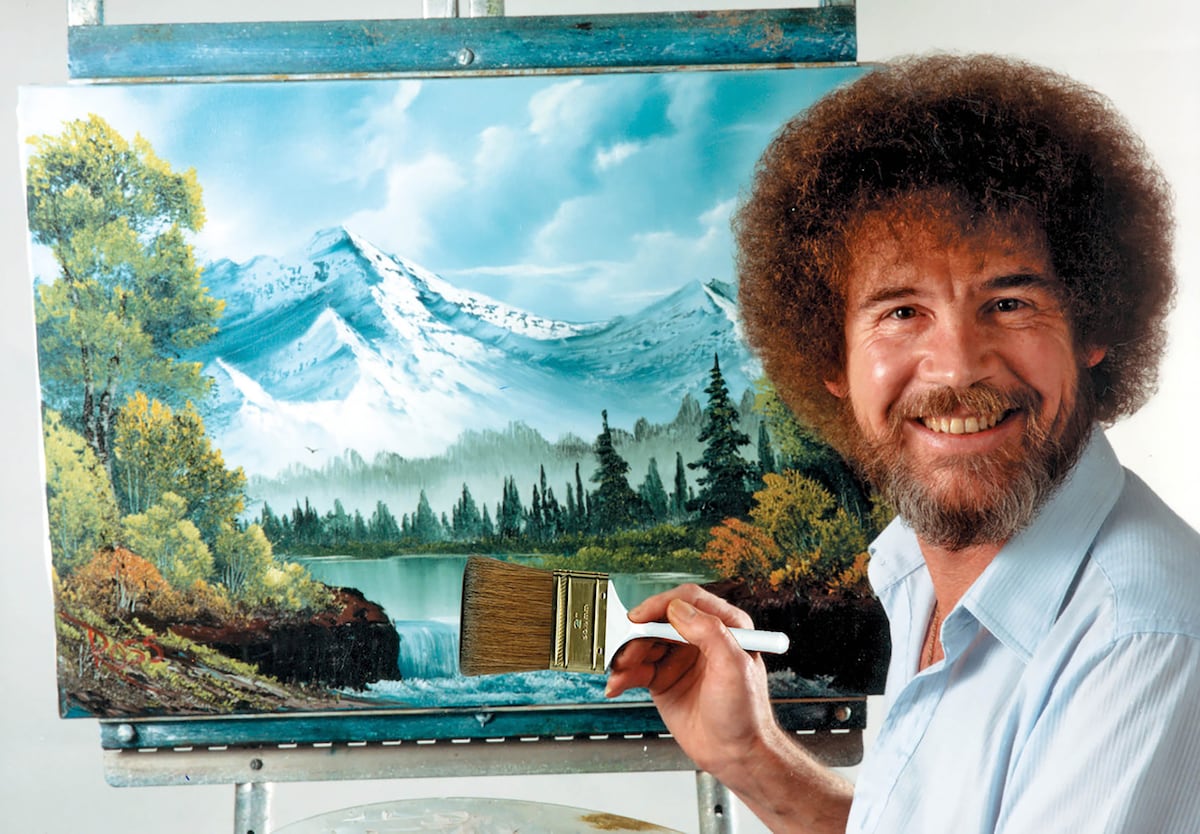 Subastarán pinturas de Bob Ross para salvar la TV pública