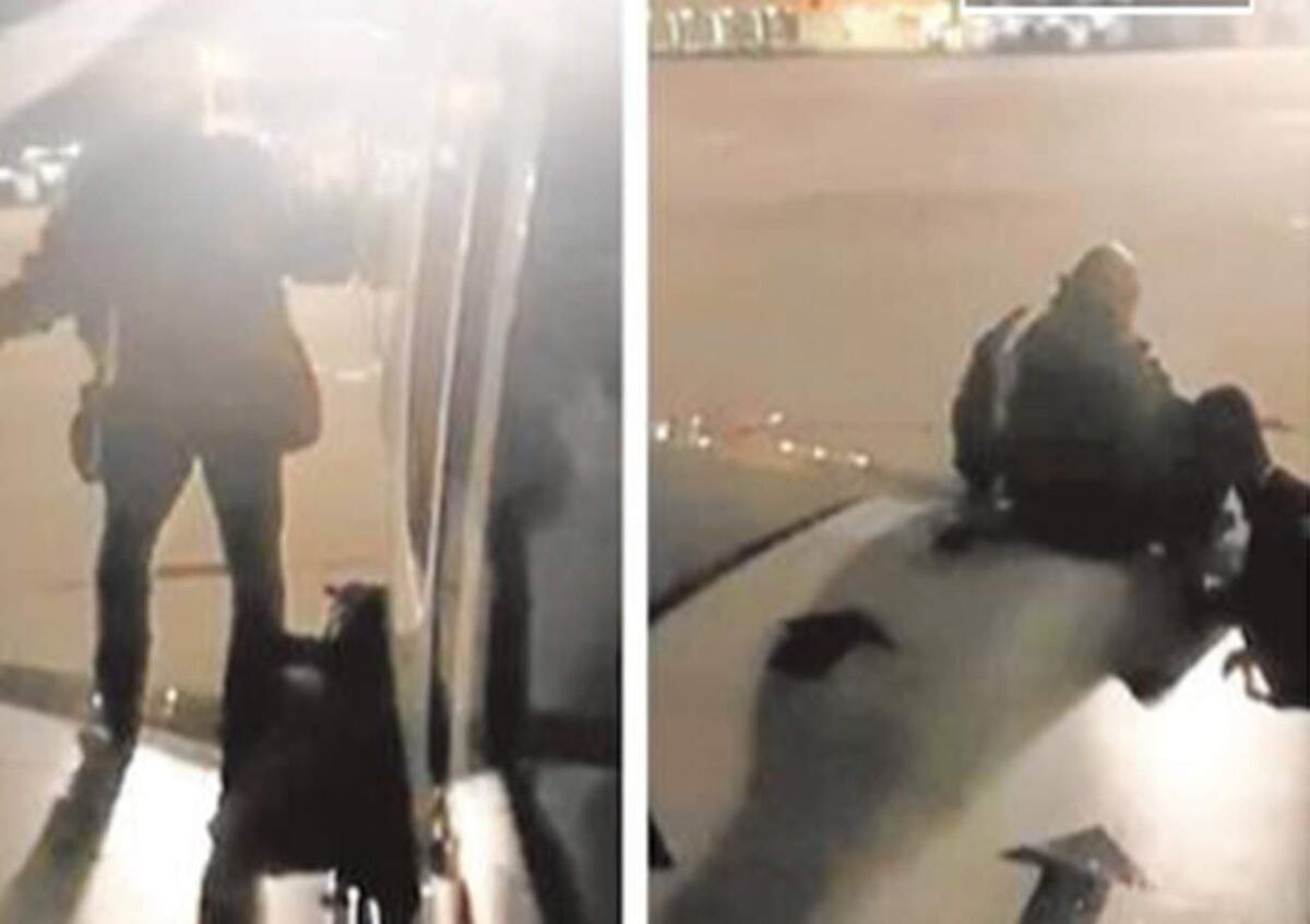 ¡QUÉ LOCO! Pasajero se cansa de esperar y abre la puerta de emergencia de avión