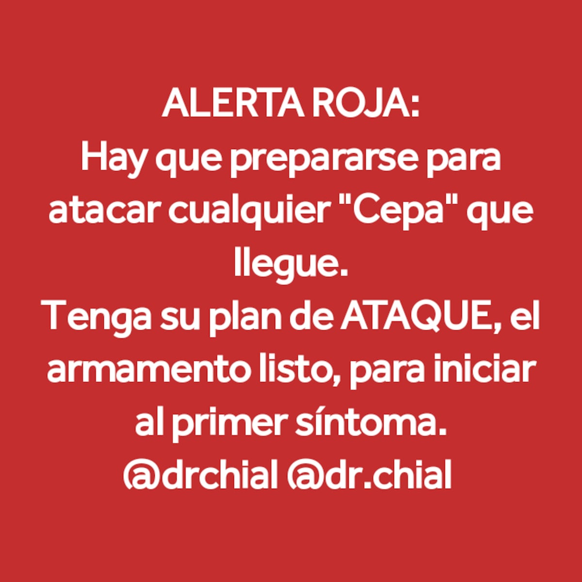 Dr. Chial de la  inmuno bomba : ‘Hay que prepararse contra cualquier cepa que llegue, el que no se prepara está listo para la...’
