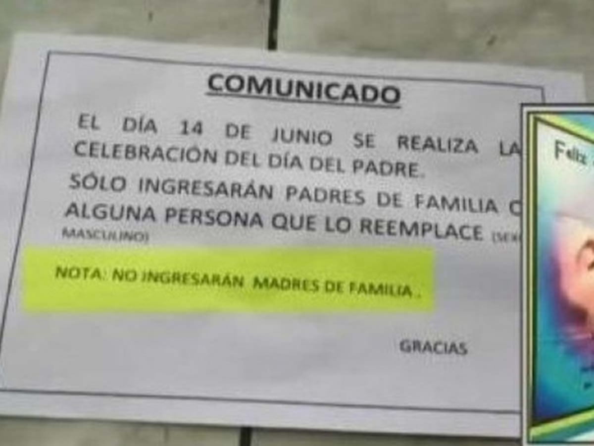 Viral. Primaria prohíbe entrada a mamás en festival del Día del Padre. Comunicado