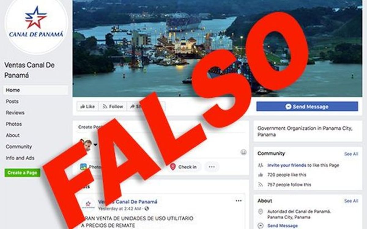 El Canal de Panamá denuncia cuenta de Facebook que usa su imagen para vender