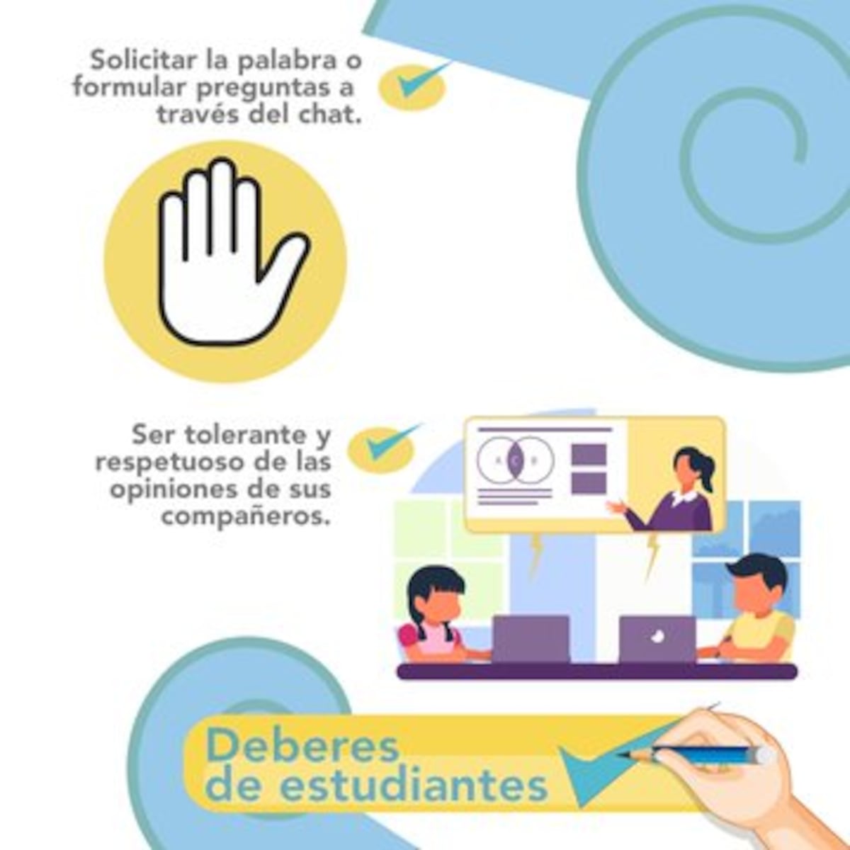 Estos son los lineamientos que deben seguir los estudiantes durante las clases a distancia 