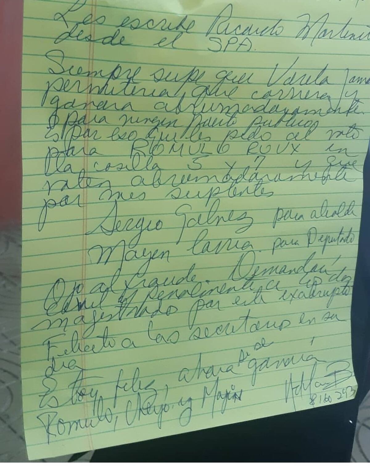 ¡Pataleo de ahogado! Martinelli habló tras el fallo del TE en su contra