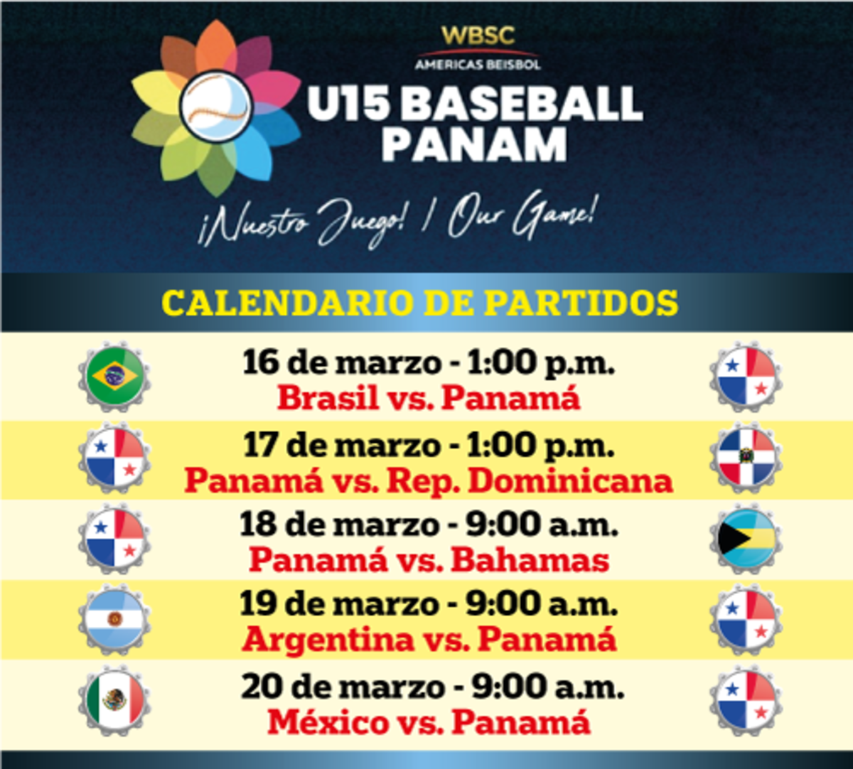 Panamá debutará contra Brasil en Santo Domingo