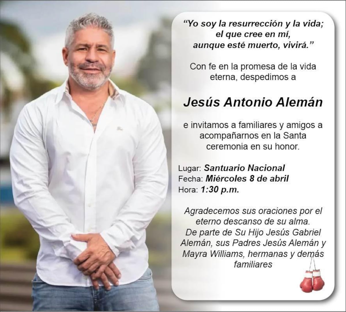 ¡Último adiós que duele! El sepelio de ‘Shark’ Alemán será este 8 de abril