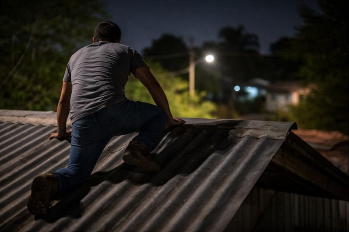 Caída fatal: resbaló al bajar de un techo y no logró sobrevivir