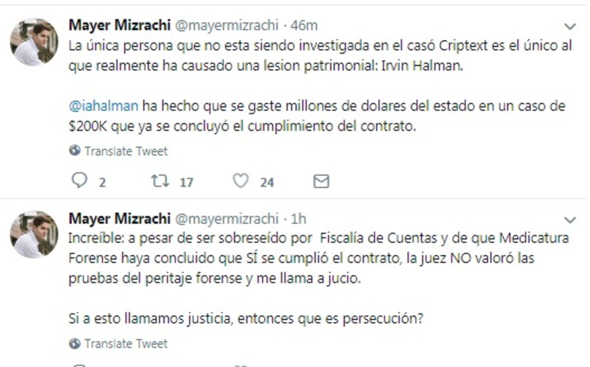 Jueza resuelve llamar a juicio a 5 personas en el caso 'Criptext'