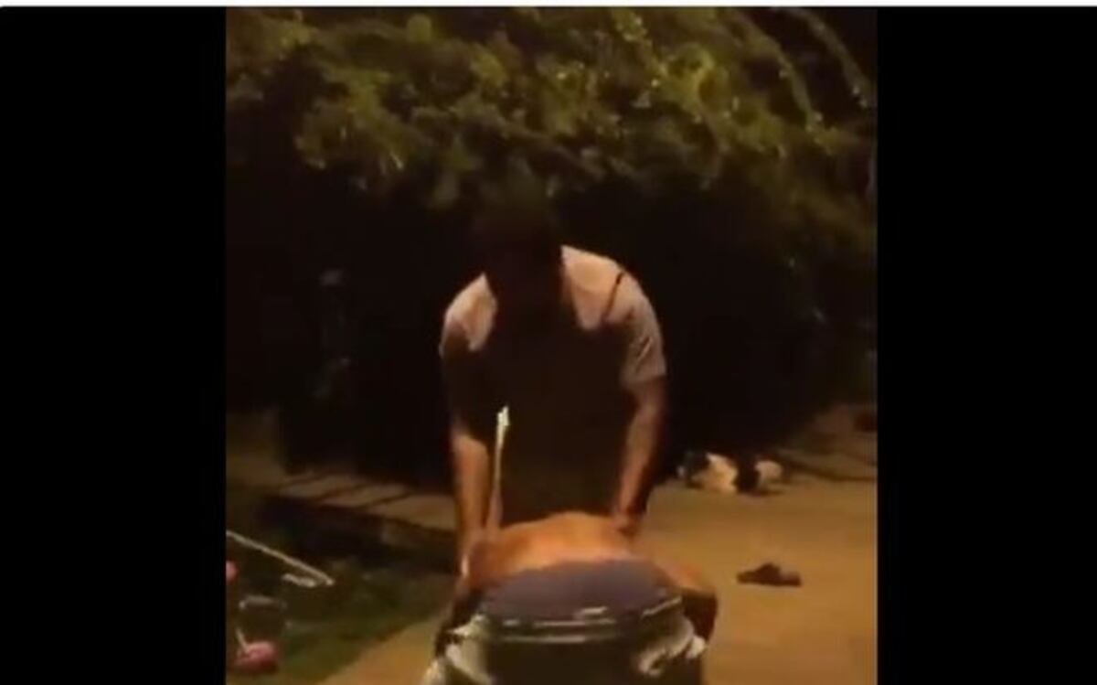 Filtran video. Estaba 'hasta la guacha', borracho,le entran a golpes y lo filman