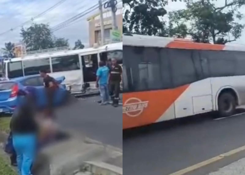 De la regata al choque: un coaster pierde el control y termina contra un metrobús y un auto en La Cabima +Video