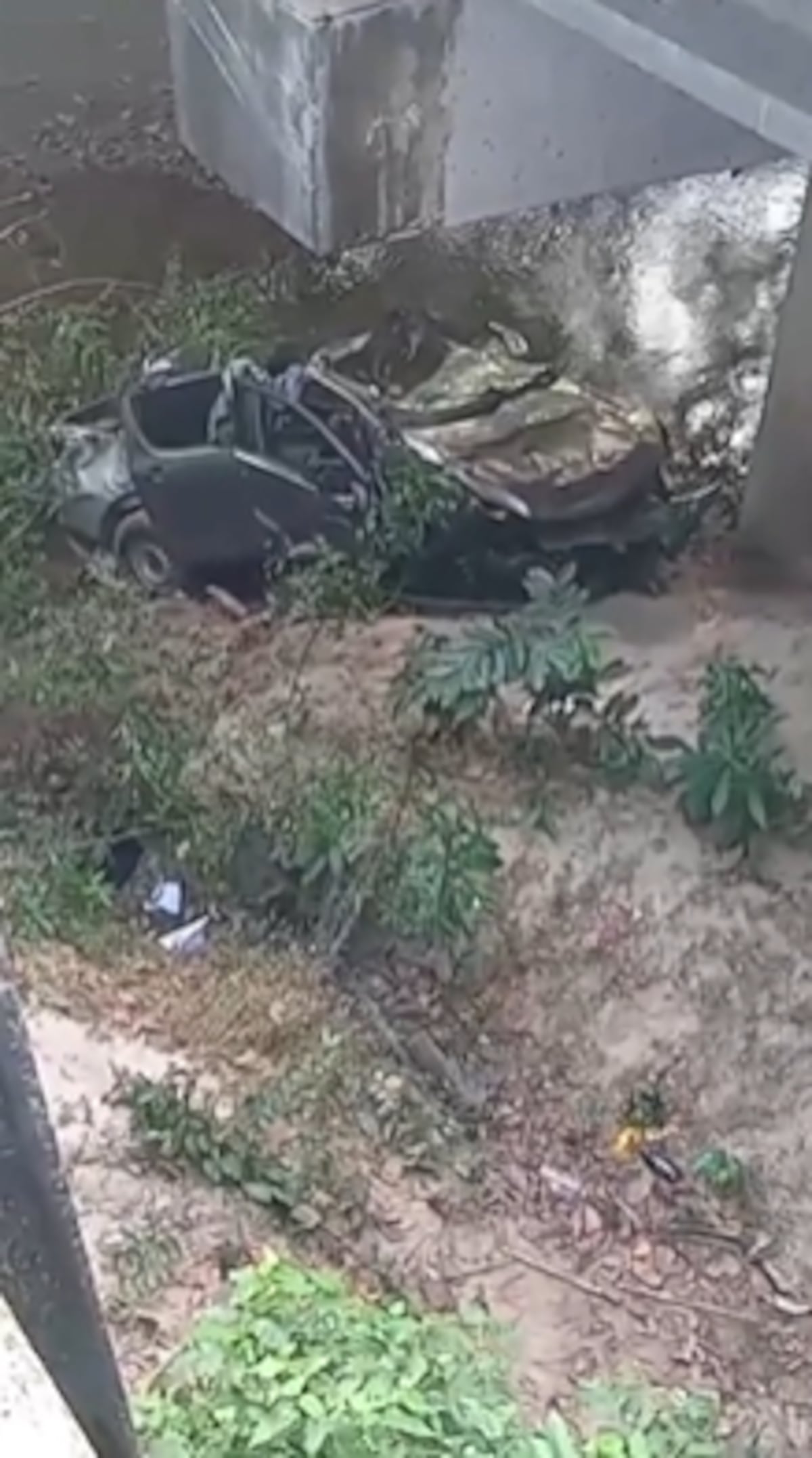 Vehículo cae de puente en San Carlos, dejando un muerto y un herido