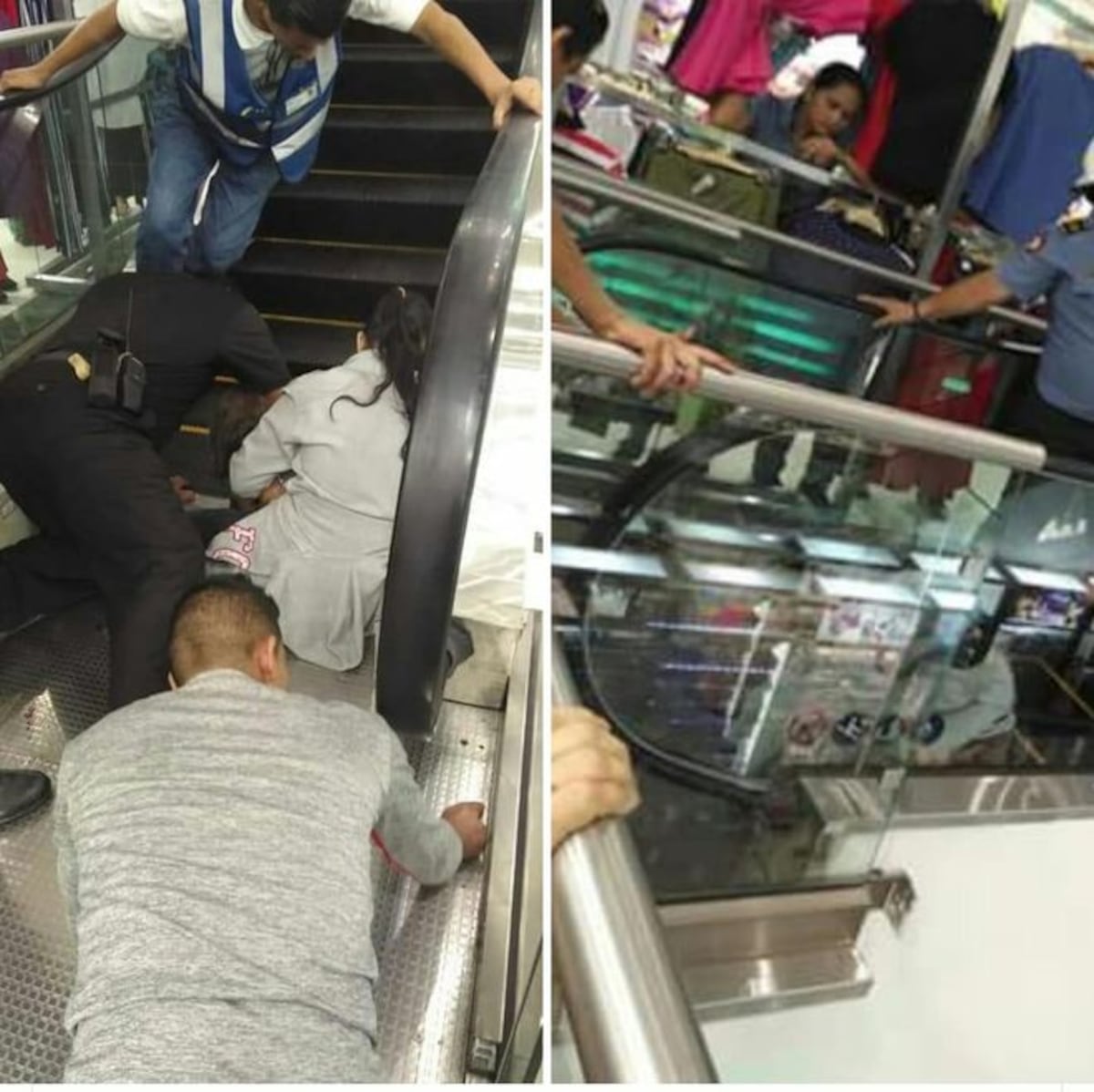 Niña de 4 años queda atrapada en escalera eléctrica en Los Andes Mall