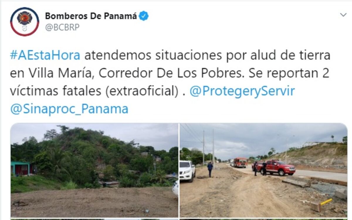 Derrumbe por Corredor de los Pobres. Dos muertos extraoficialmente