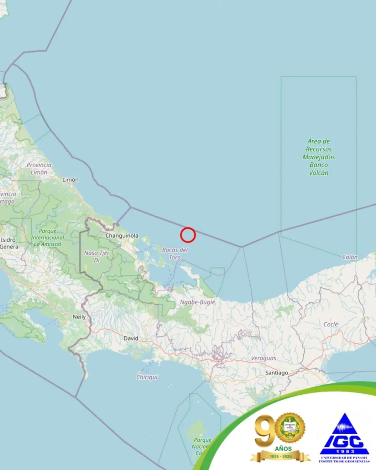 Fuerte temblor de 5.9 sacude Bocas del Toro