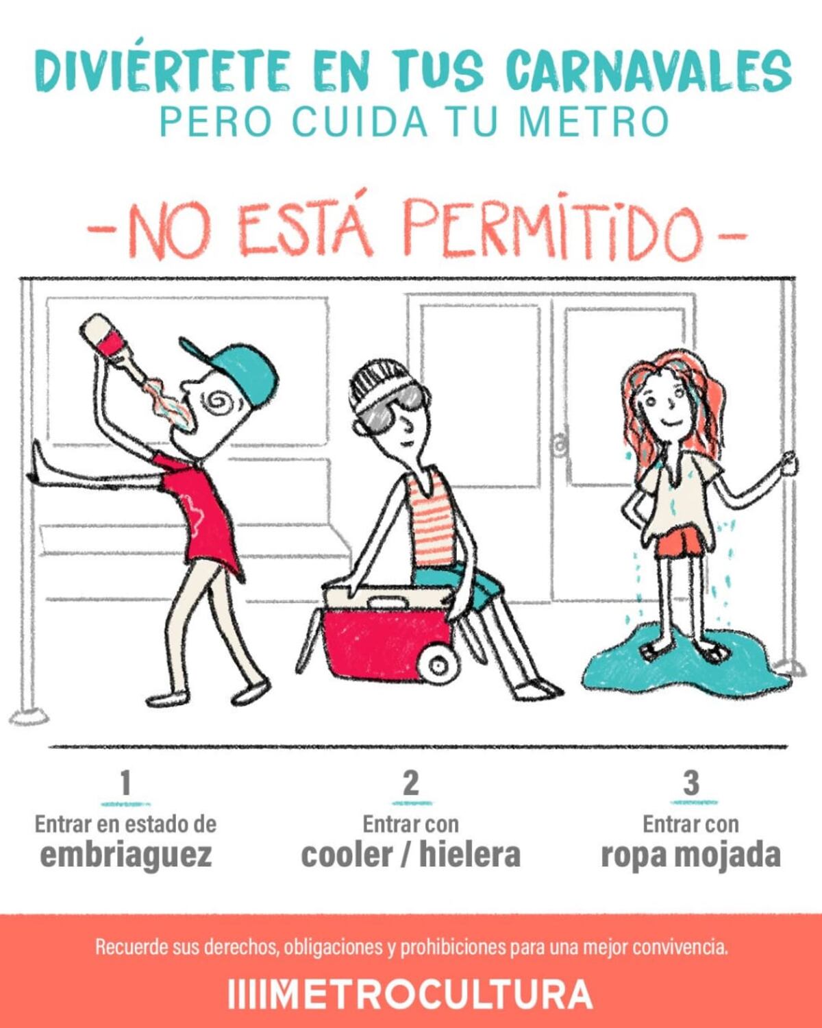 Tome sus precauciones, hay restricciones en el Metro durante los Carnavales