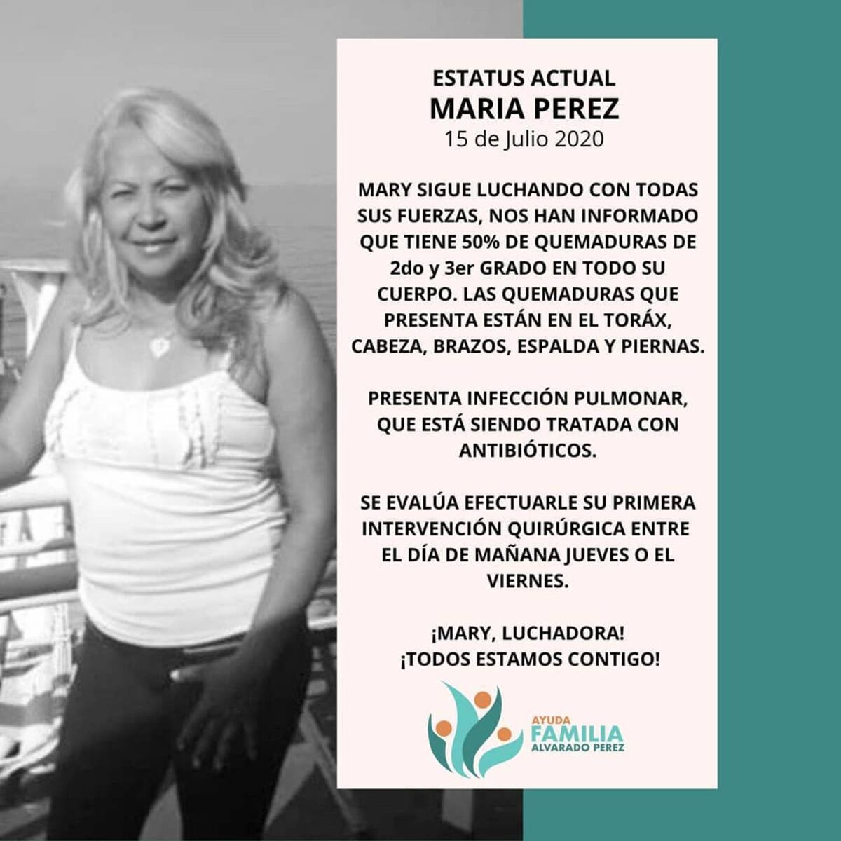 Abuela de niño quemado en PH Mystic Tower aún lucha por su vida