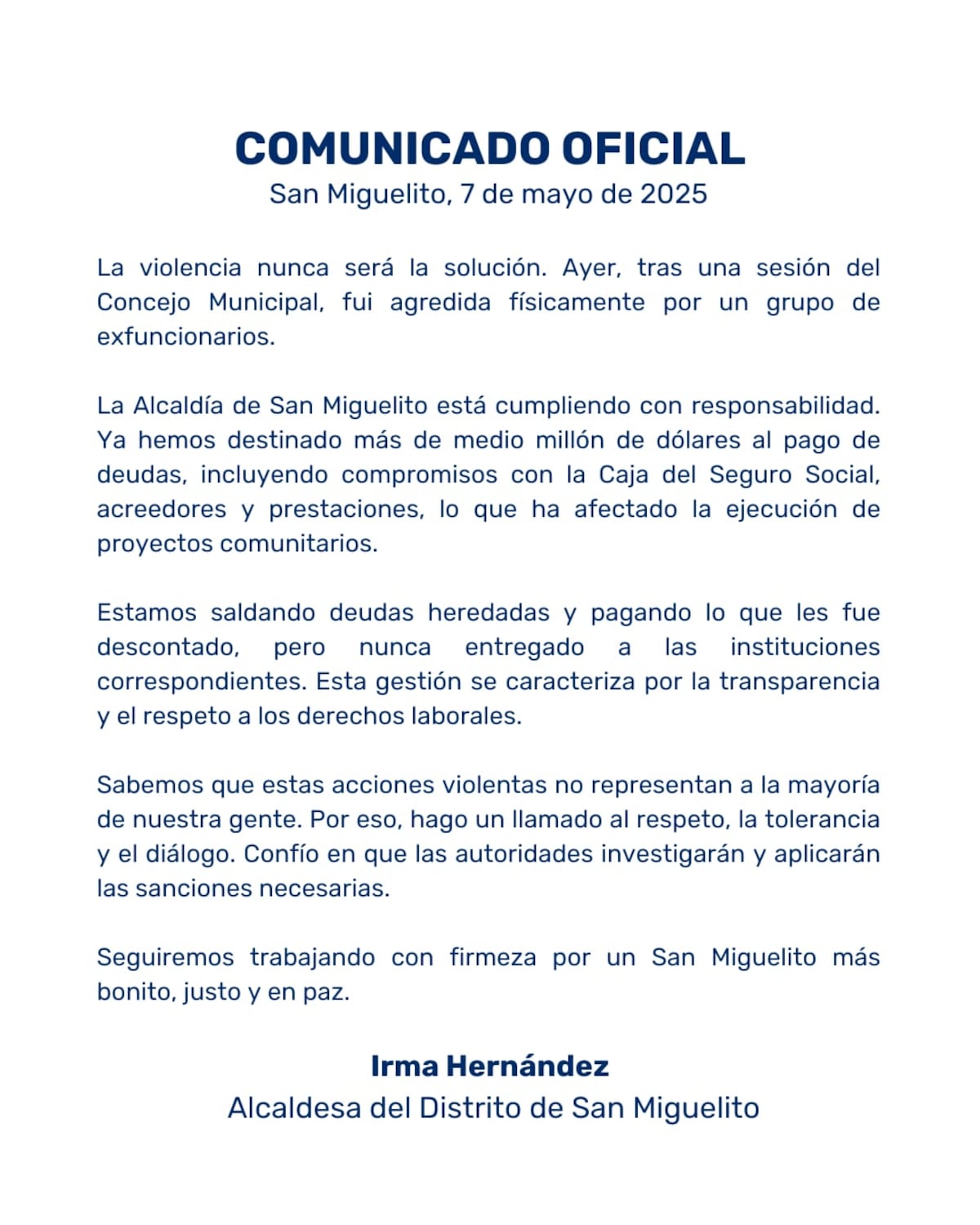 Dos mujeres aprehendidas por presunta agresión contra alcaldesa de San Miguelito